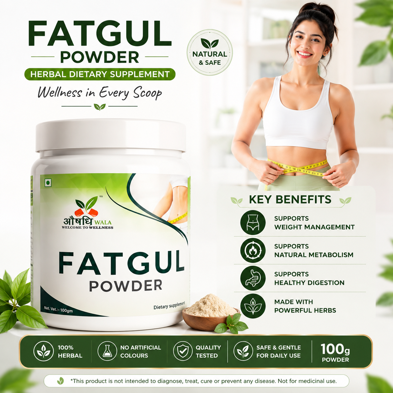 Aushadhiwala Fatgul Powder – Herbal Dietary Supplement
